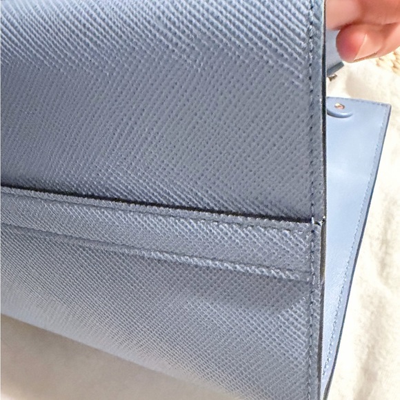 Prada Light Blue Saffiano Leather Shoulder Bag - Picture 5 of 13